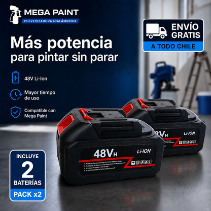 Pack Baterías 48V para Pulverizadora de pintura