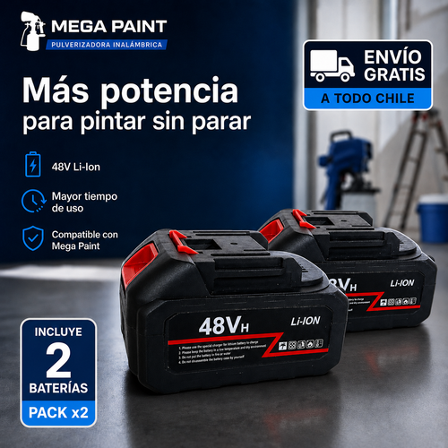 Pack Baterías 48V para Pulverizadora de pintura